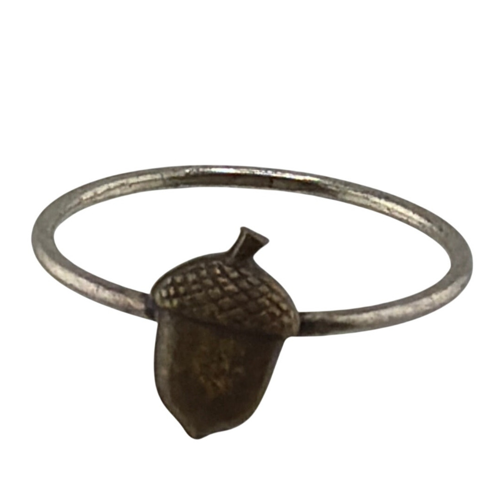NEW Artisanal Sterling Silver Acorn Ring Size 8 Boutique Collection